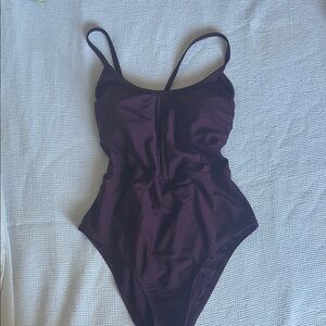 Elegant Purple One-Piece Swimsuit